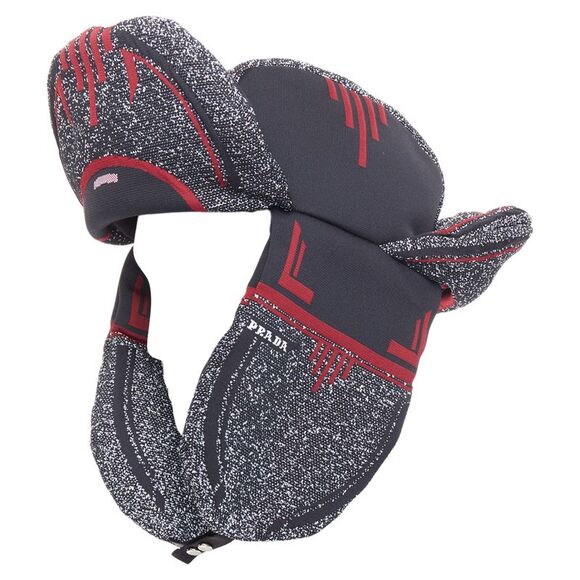 Prada Logo Jacquard Padded Trapper Hat